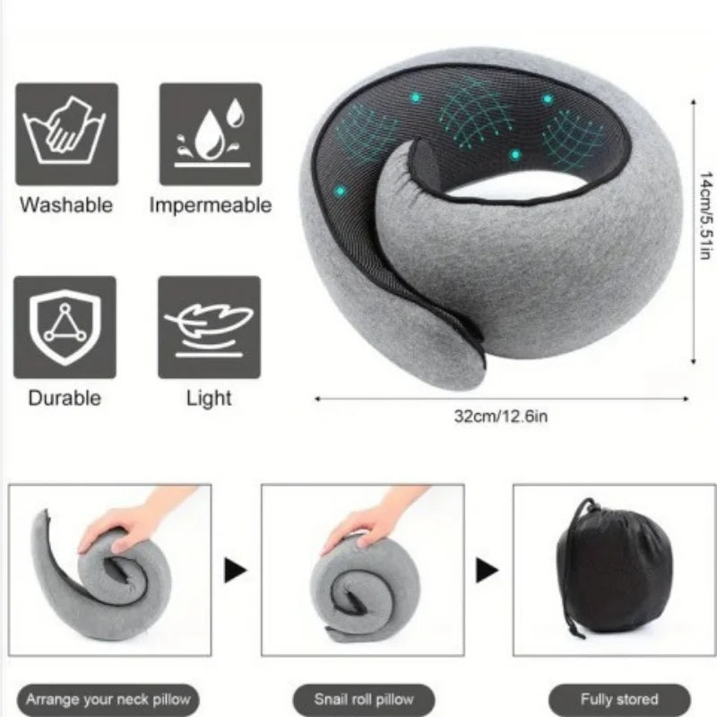 Portable U-shaped Travel Pillow